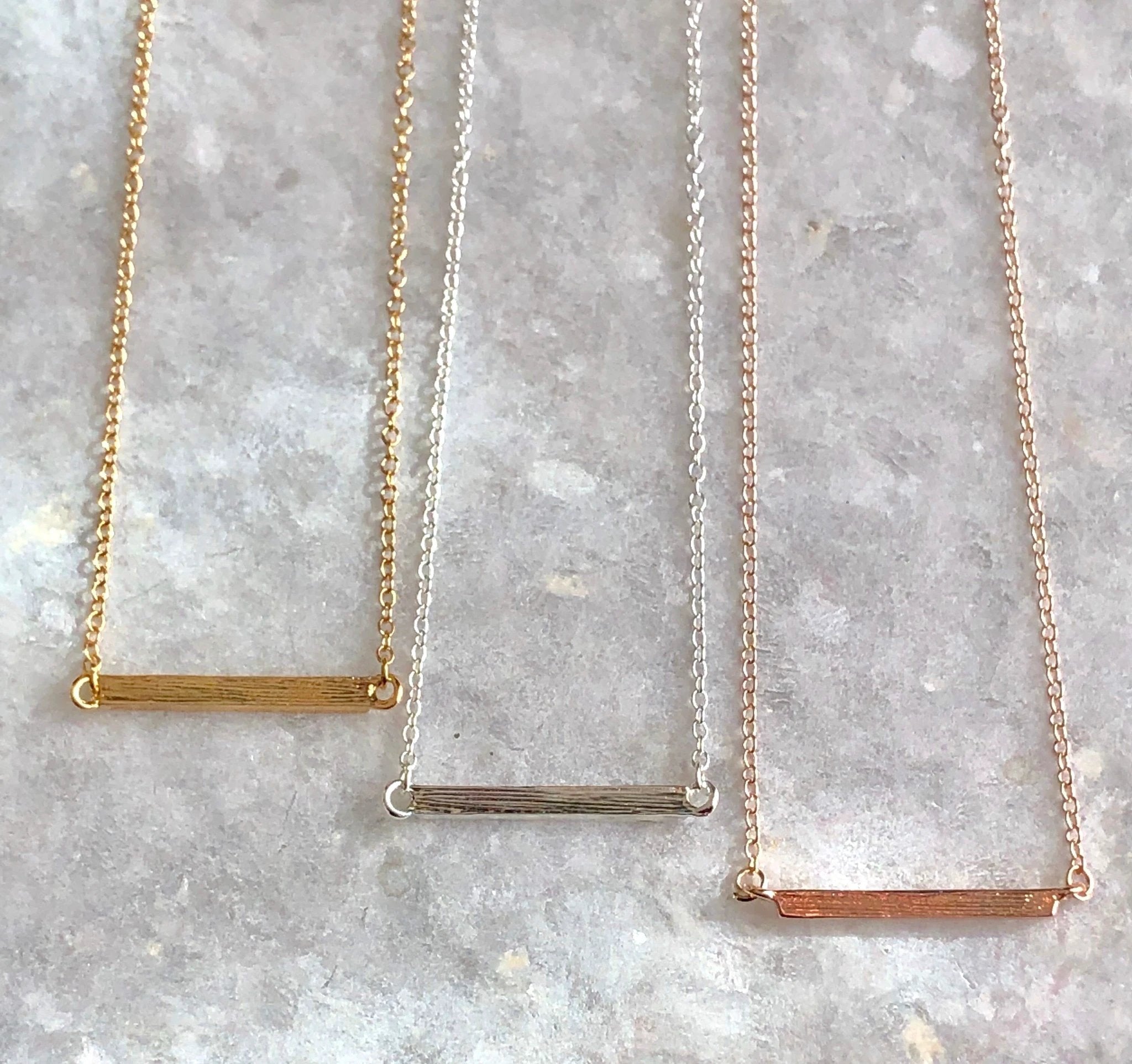 Latitude Bar Pendant Necklace by Lemons and Limes Boutique