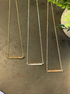 Latitude Bar Pendant Necklace by Lemons and Limes Boutique