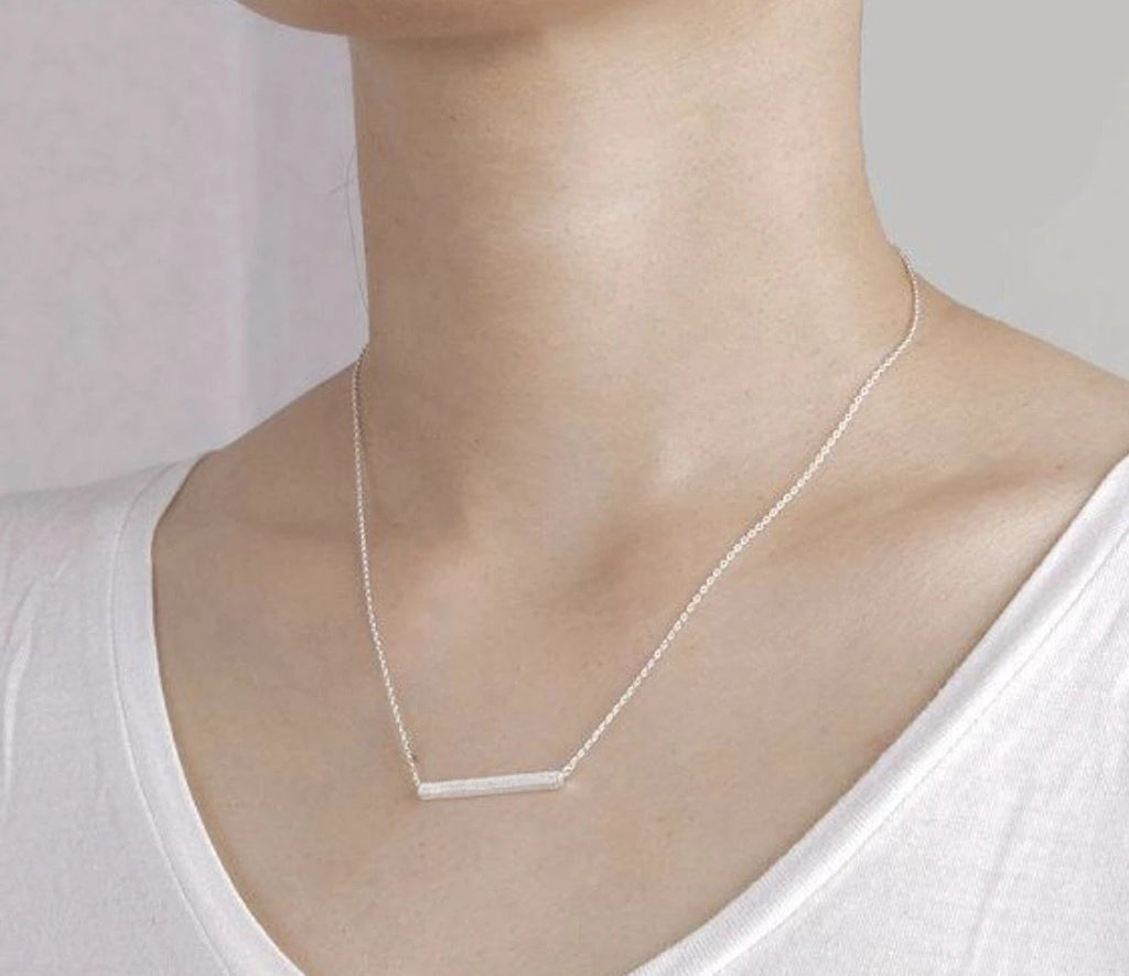 Latitude Bar Pendant Necklace by Lemons and Limes Boutique