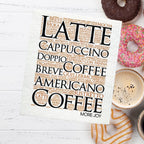 Latte Coffee Lovers Swedish Dishcloth Swedish Dishcloths La Vie Bien Latte Coffee Lovers Swedish Dishcloth
