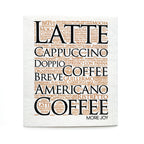 Latte Coffee Lovers Swedish Dishcloth Swedish Dishcloths La Vie Bien Latte Coffee Lovers Swedish Dishcloth