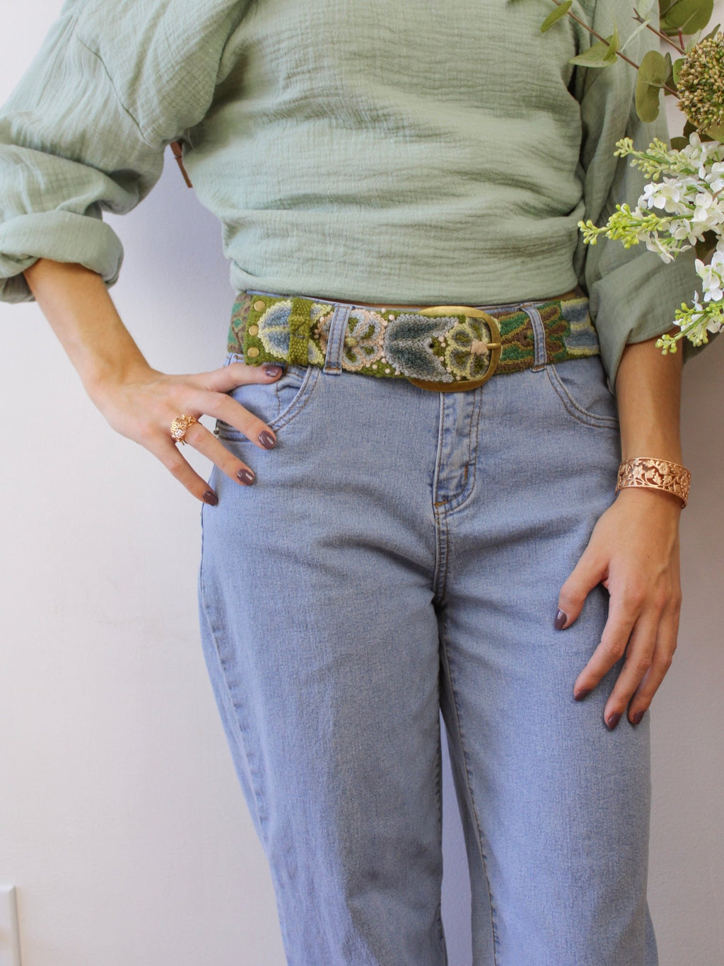 Laurel Embroidered Belt