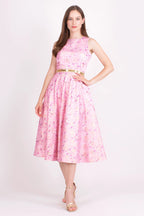 Laurel Jacquard Embroidered Midi Dress by Raas