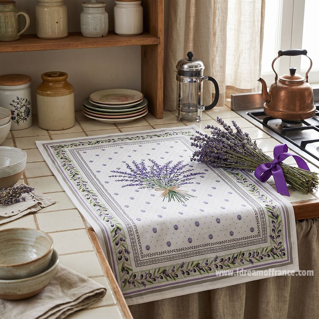 Lauris French Cotton Kitchen Towel by Tissus Toselli Kitchen towel La Vie Bien Lauris French Cotton Kitchen Towel by Tissus Toselli