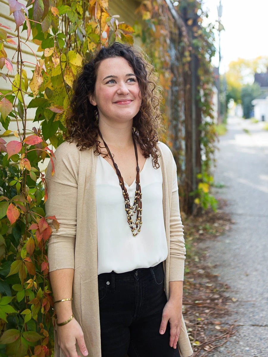 Lava Flow Leather and Artillery Necklace
