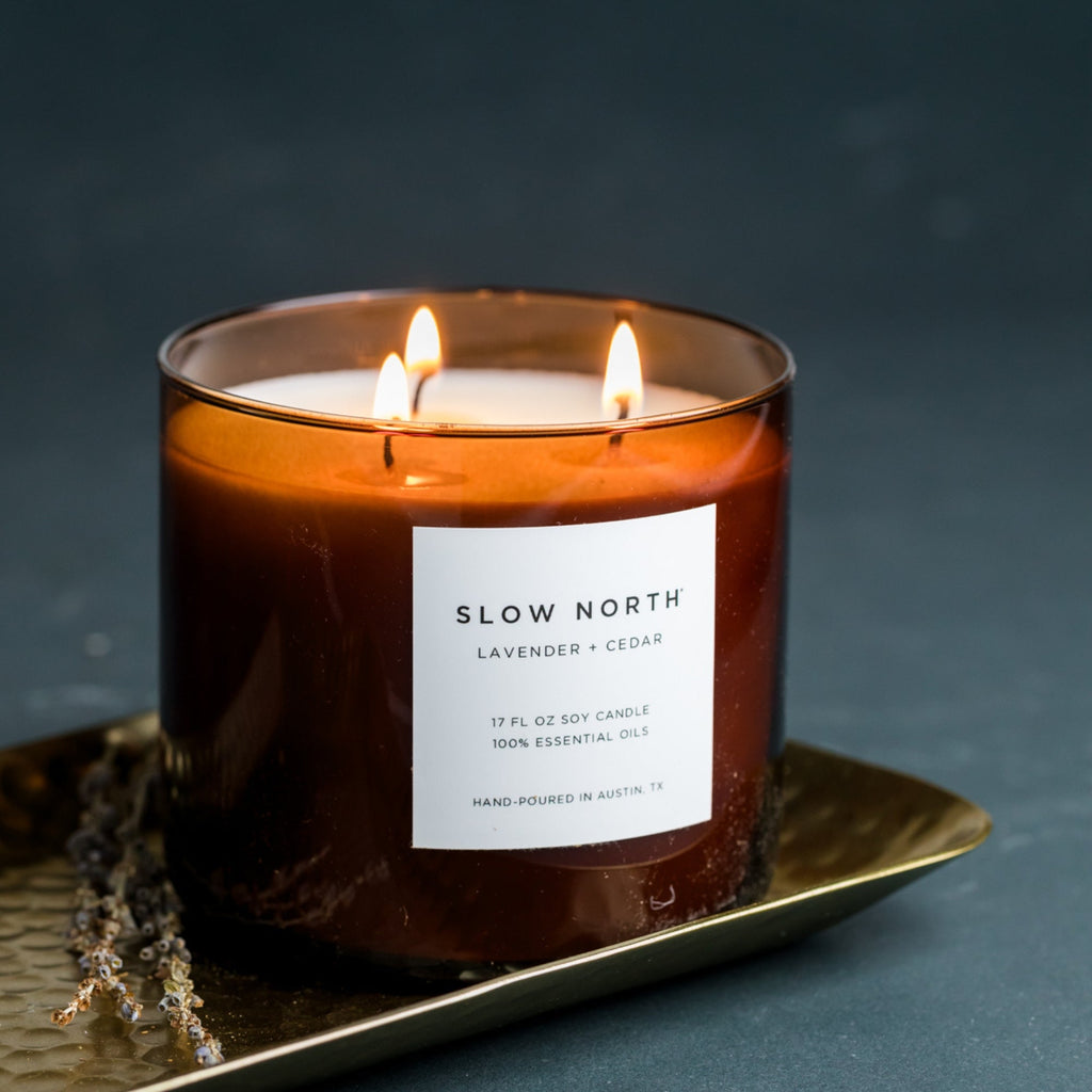 Lavender + Cedar - Signature 3 - Wick Candle Signature 3 - Wick Candle La Vie Bien Lavender + Cedar - Signature 3 - Wick Candle