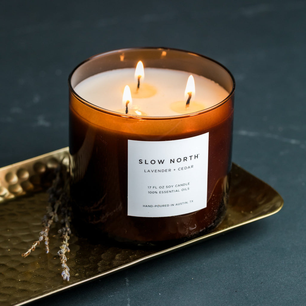 Lavender + Cedar - Signature 3 - Wick Candle Signature 3 - Wick Candle La Vie Bien Lavender + Cedar - Signature 3 - Wick Candle