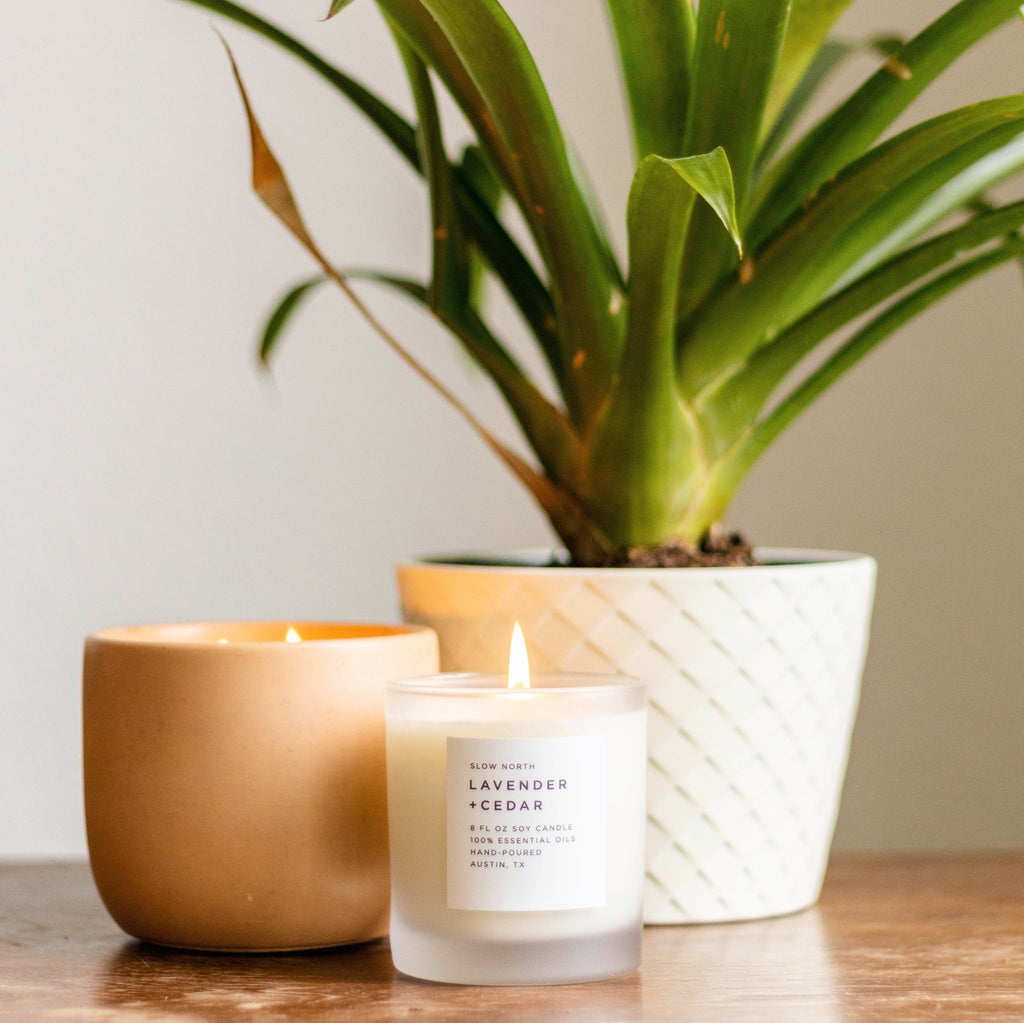 Lavender + Cedar - Signature Candle Frosted Candles La Vie Bien Lavender + Cedar - Signature Candle