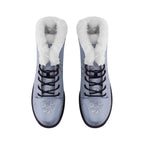 Lavender floral hearts Unisex Lace Up Winter Chukka Boots by Printy6