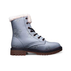 Lavender floral hearts Unisex Lace Up Winter Chukka Boots by Printy6
