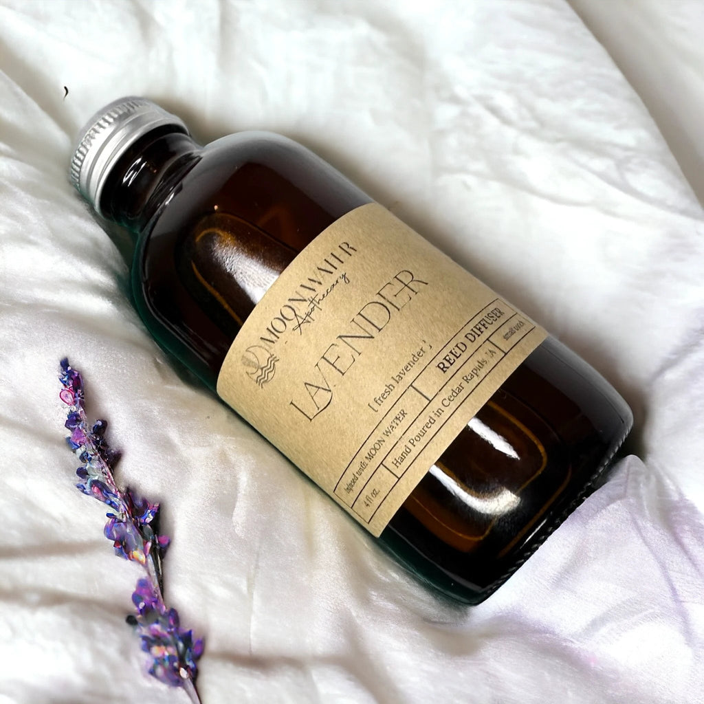 Lavender - REED DIFFUSER, Calming Aromatherapy Scent - by Moon Water Apothecary!