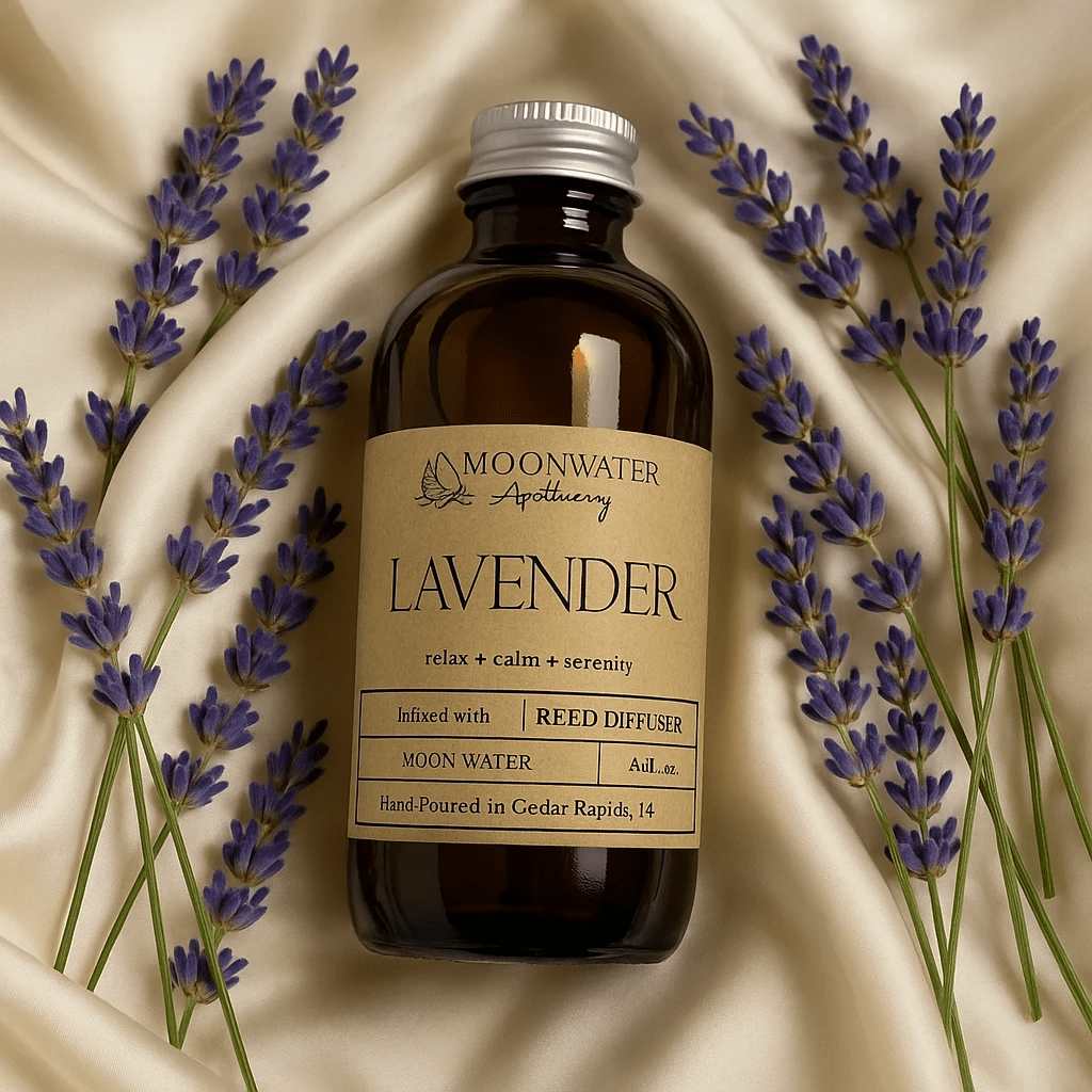 Lavender - REED DIFFUSER, Calming Aromatherapy Scent - by Moon Water Apothecary!