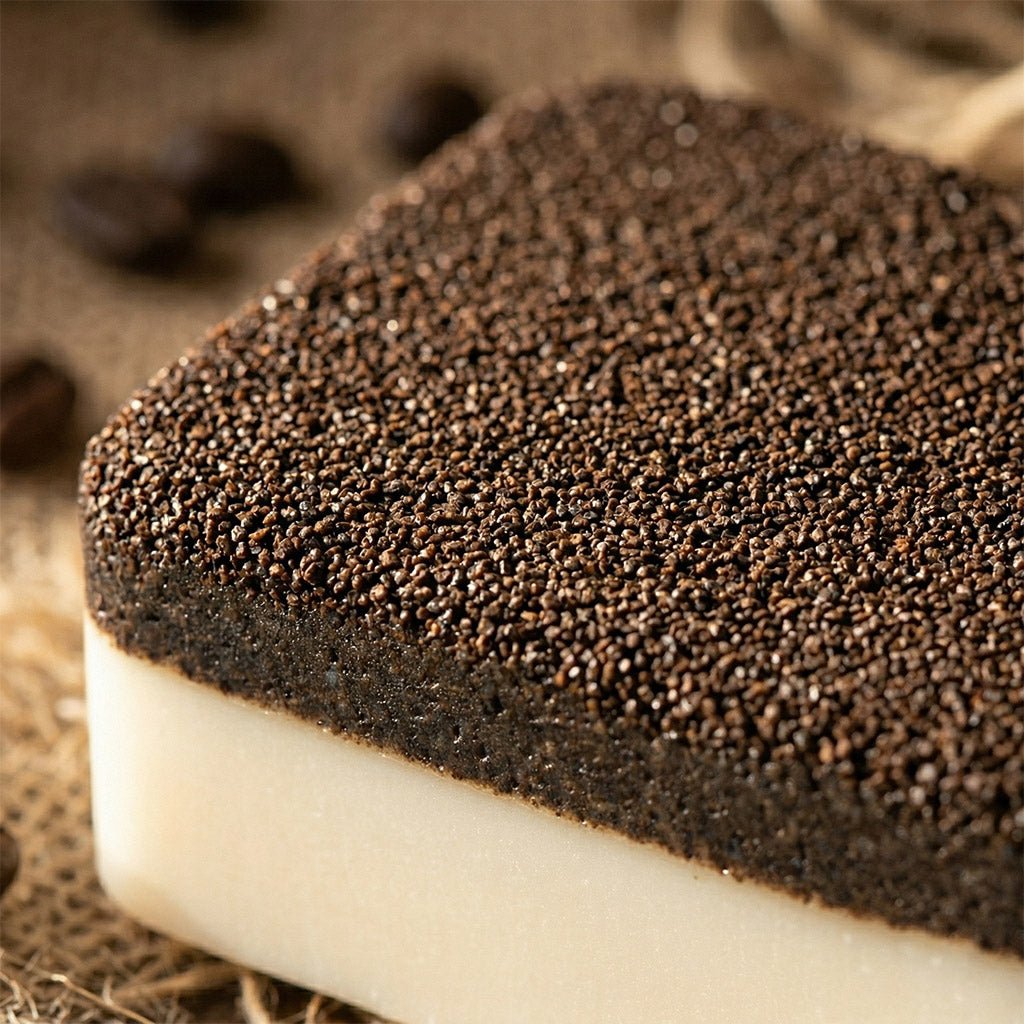 Lavender Upcycled Coffee Soap – Cleanse + Hydrate Exfoliating Bar Soap La Vie Bien Lavender Upcycled Coffee Soap – Cleanse + Hydrate
