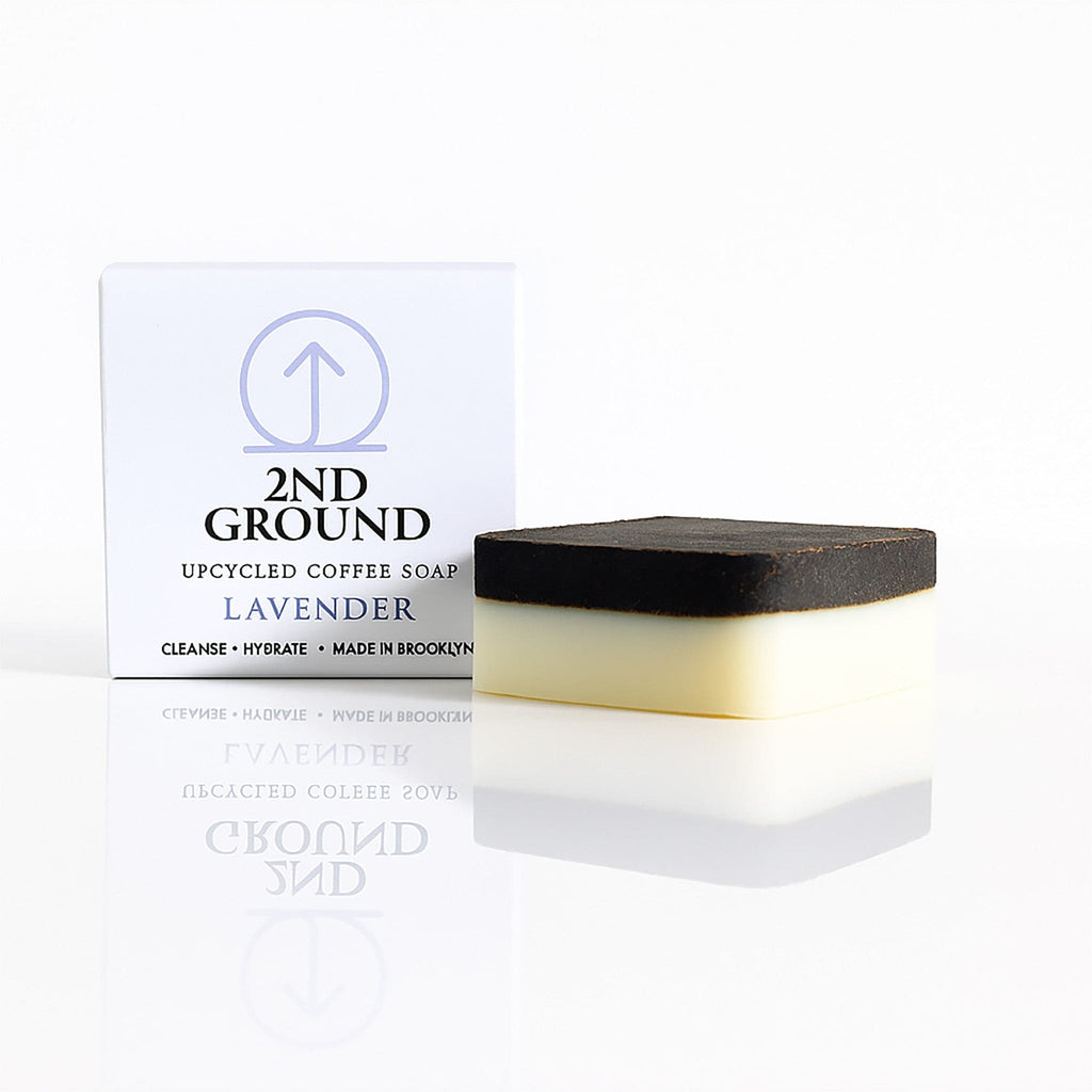 Lavender Upcycled Coffee Soap – Cleanse + Hydrate Exfoliating Bar Soap La Vie Bien Lavender Upcycled Coffee Soap – Cleanse + Hydrate