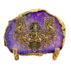 Laxmi on Natural Agate Stone with Stand & Suede Gift Box - Premium Gift for Any Occasion La Vie Bien Laxmi on Natural Agate Stone with Stand & Suede Gift Box - Premium Gift for Any Occasion