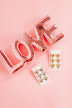 Layla Heart Statement Earrings - Gold