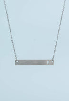 Layla Silver Cross Bar Necklace