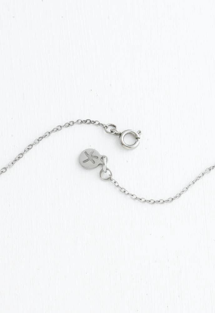 Layla Silver Cross Bar Necklace