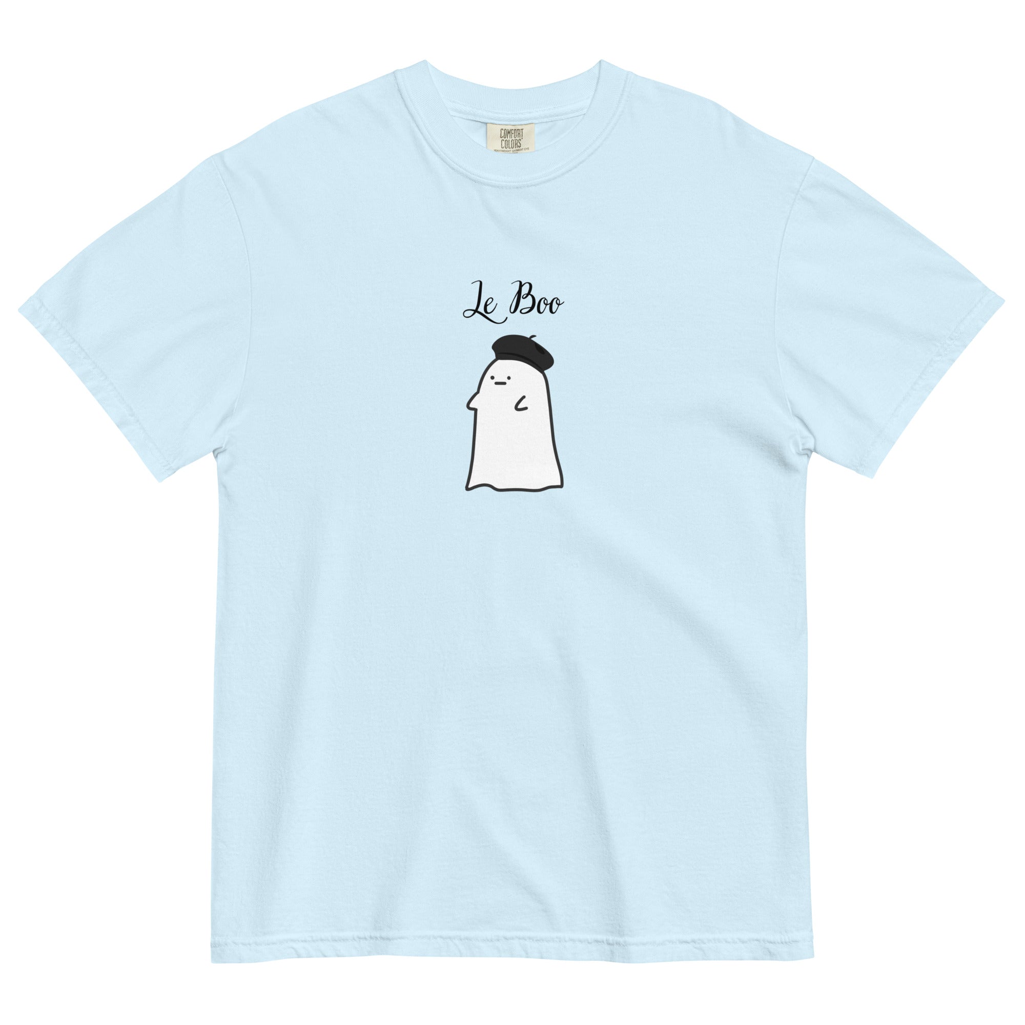 Le boo adult French ghost Unisex garment - dyed heavyweight t-shirt