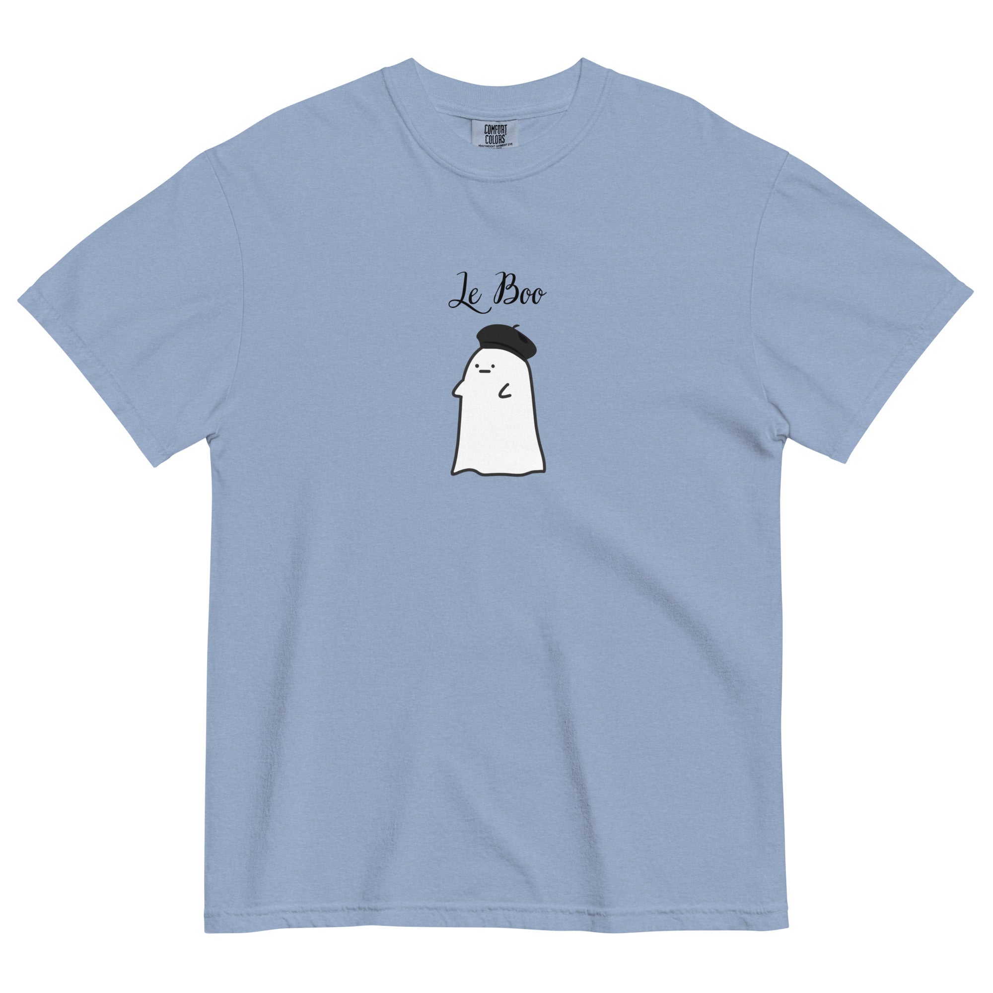 Le boo adult French ghost Unisex garment - dyed heavyweight t-shirt