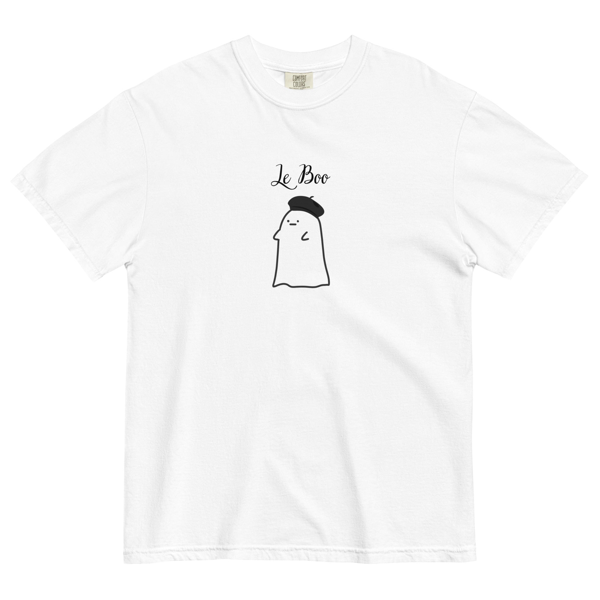 Le boo adult French ghost Unisex garment - dyed heavyweight t-shirt