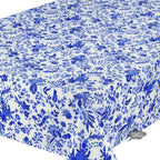 French Provencal tablecloth - Acrylic coated cotton, Spill-proof - 58" square - Versailles blue | Le Cluny