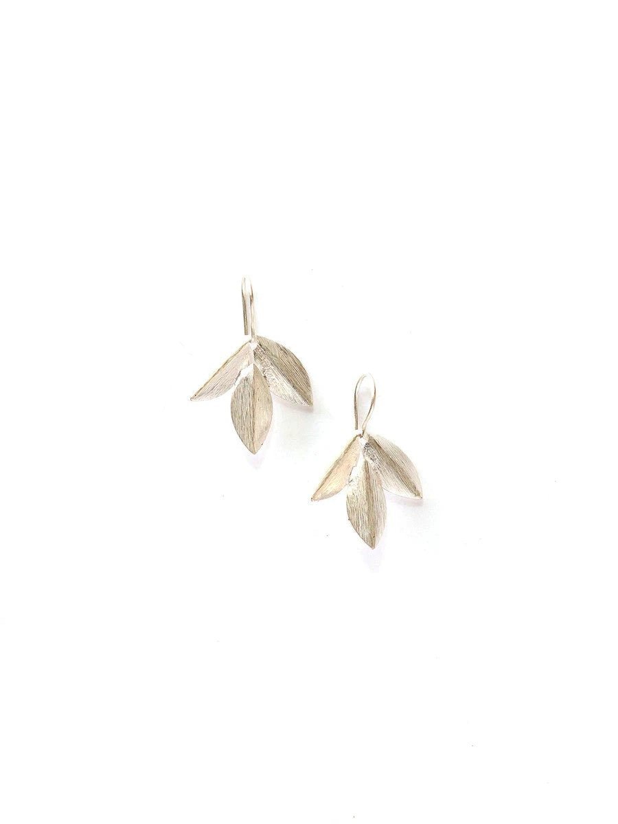Leaf Cluster Earrings - Silver by Fair Anita