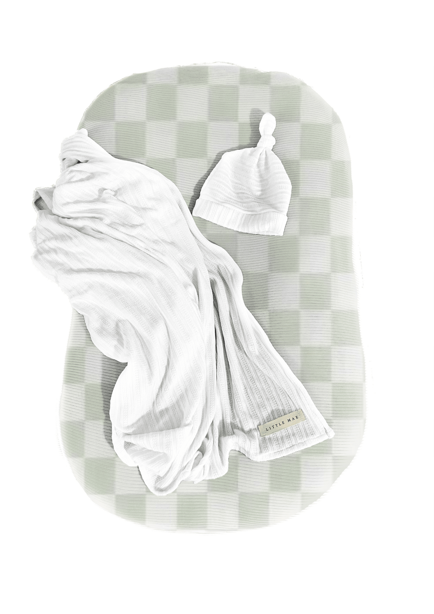 Leaf Green Checkered Baby Lounger Cover La Vie Bien Leaf Green Checkered Baby Lounger Cover