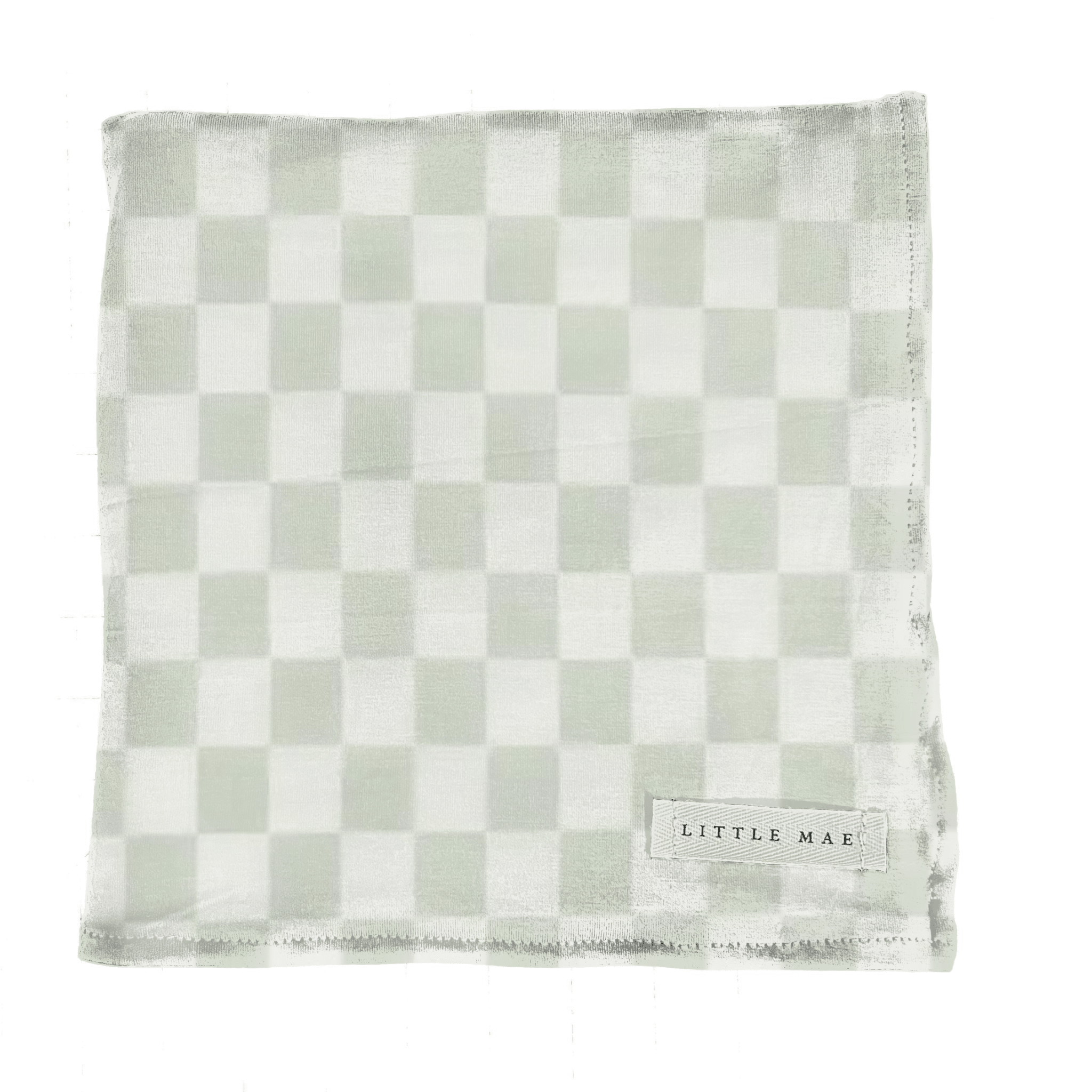 Leaf Green & White Checkered Stretch Swaddle La Vie Bien Leaf Green & White Checkered Stretch Swaddle