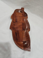 Leaf Shaped Parquet Woven Wood Dish Dishes La Vie Bien Leaf Shaped Parquet Woven Wood Dish