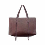 Leather Boho Tribal Tote Bag - Thailand Bags La Vie Bien Leather Boho Tribal Tote Bag - Thailand