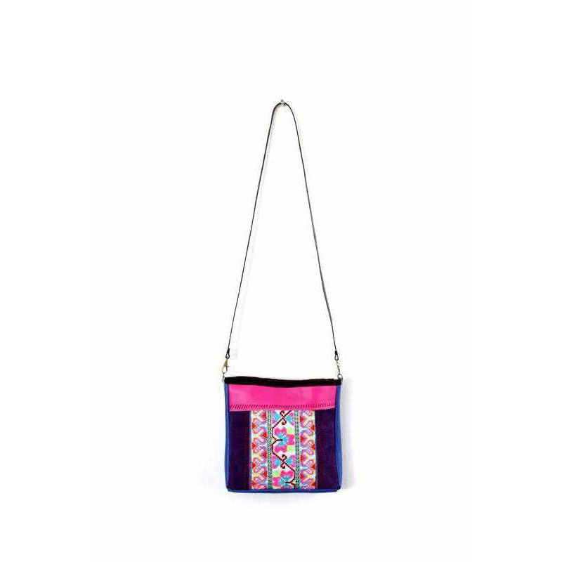 Leather Embroidered Crossbody Bag - Thailand Bags La Vie Bien Leather Embroidered Crossbody Bag - Thailand