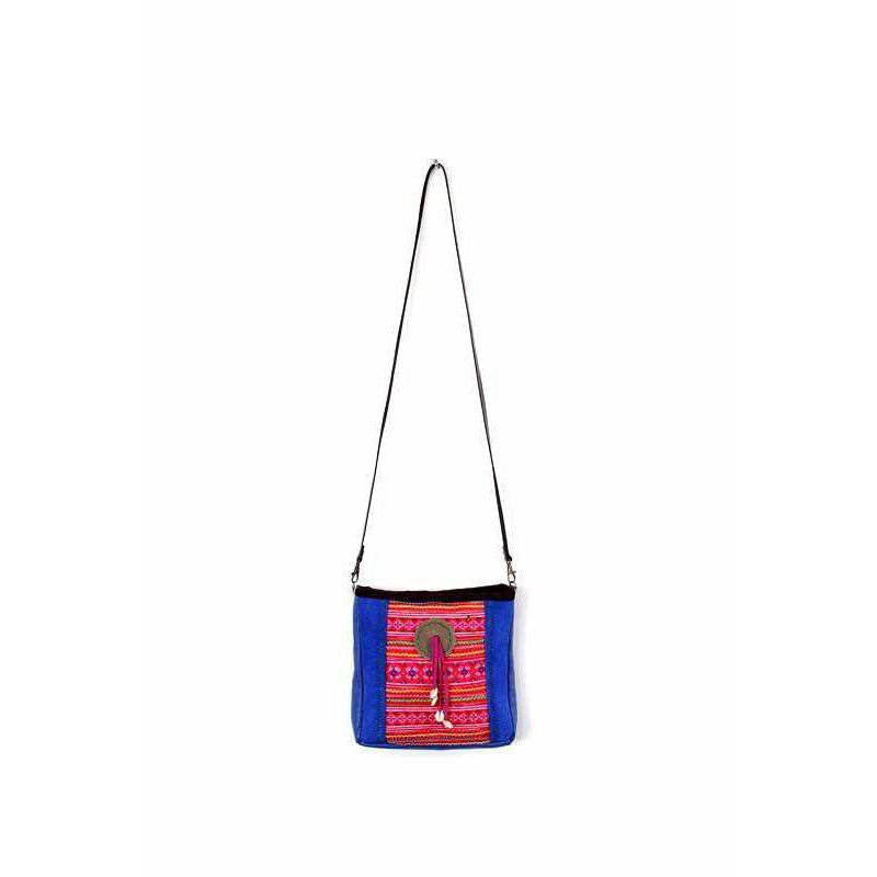 Leather Embroidered Crossbody Bag - Thailand Bags La Vie Bien Leather Embroidered Crossbody Bag - Thailand