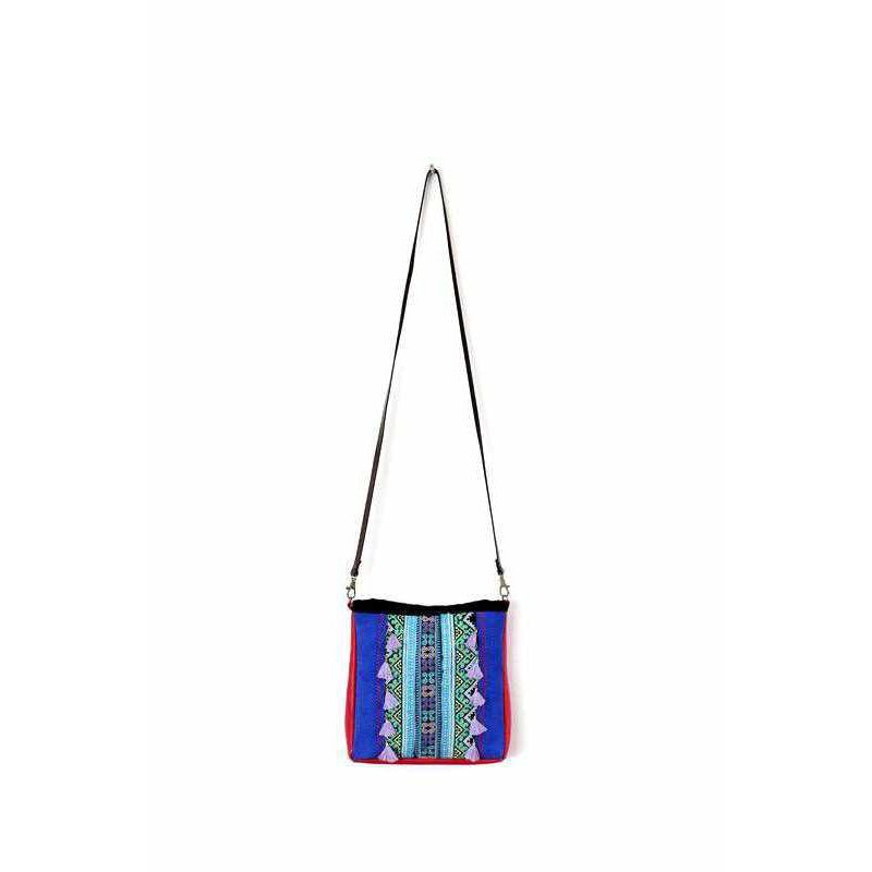 Leather Embroidered Crossbody Bag - Thailand Bags La Vie Bien Leather Embroidered Crossbody Bag - Thailand