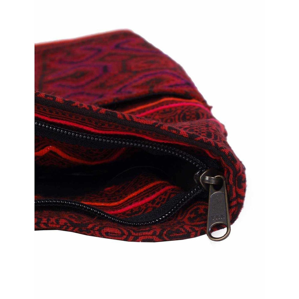 Leather Embroidered Texile Hmong Tote - Thailand Bags La Vie Bien Leather Embroidered Texile Hmong Tote - Thailand