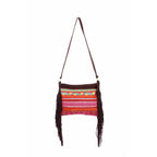 Leather Fringe Embroidered Crossbody Bag - Thailand Bags La Vie Bien Leather Fringe Embroidered Crossbody Bag - Thailand