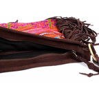 Leather Fringe Embroidered Crossbody Bag - Thailand Bags La Vie Bien Leather Fringe Embroidered Crossbody Bag - Thailand