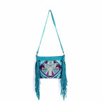 Leather Fringe Embroidered Crossbody Bag - Thailand Bags La Vie Bien Leather Fringe Embroidered Crossbody Bag - Thailand