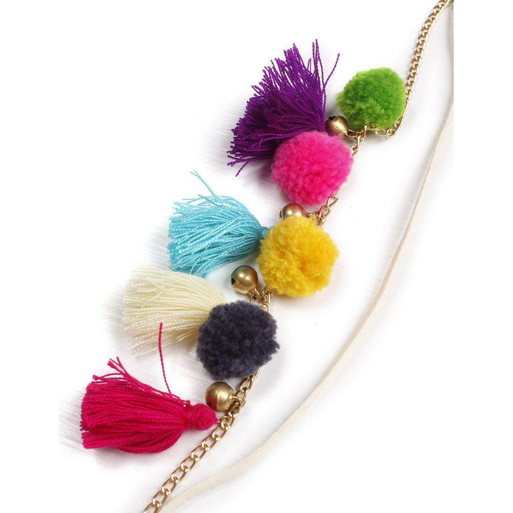 Leather PomPom & Tassels Sunglass Holders - Thailand Jewelry La Vie Bien Leather PomPom & Tassels Sunglass Holders - Thailand