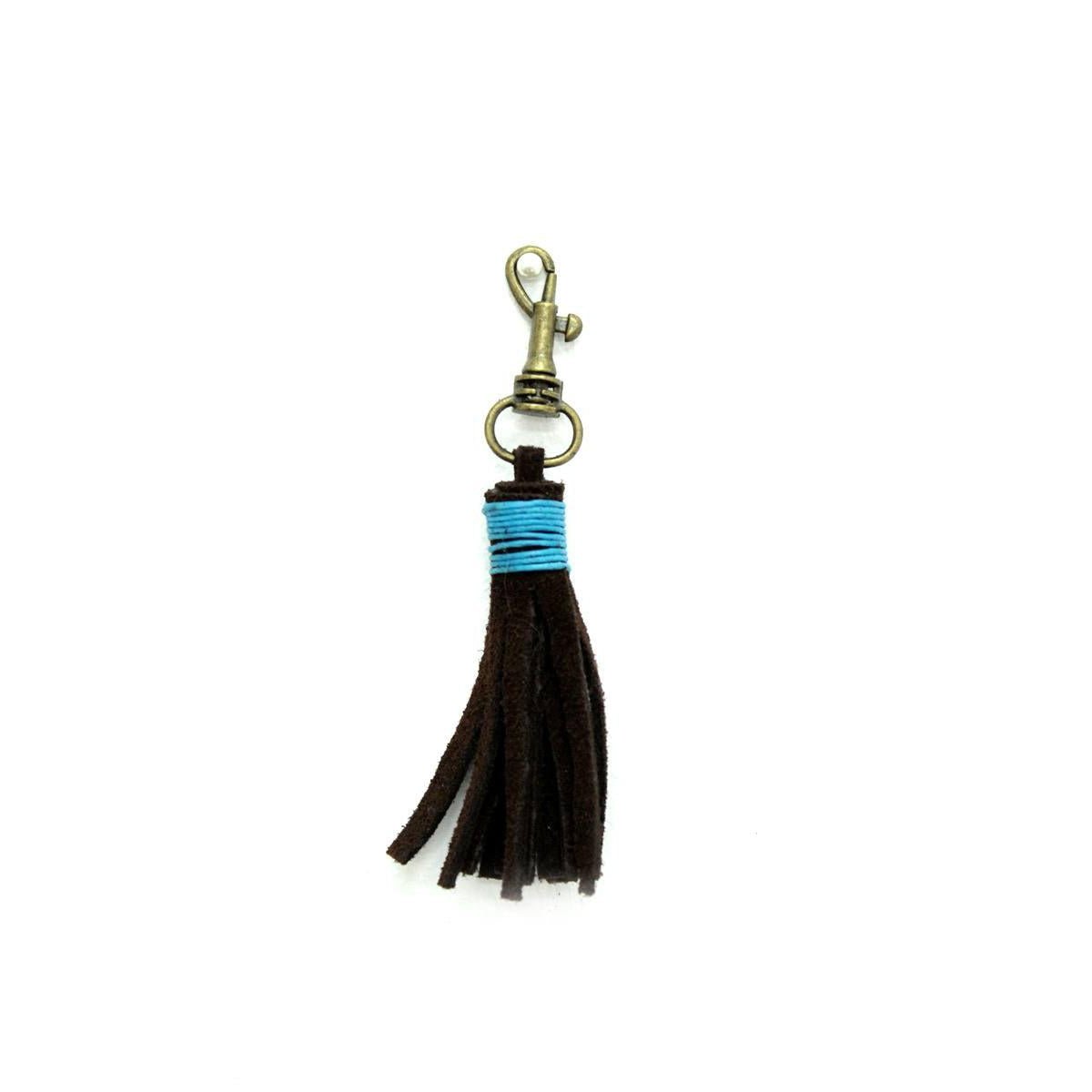 Leather Tassel Zipper Pull | Unisex Handmade Keychain in Minimal Boho Style | Thailand Zipper Pulls La Vie Bien Leather Tassel Zipper Pull | Unisex Handmade Keychain in Minimal Boho Style | Thailand