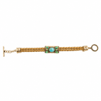 Legacy Lime Green and Blue Turquoise Braided Leather Bracelet Bracelets La Vie Bien Legacy Lime Green and Blue Turquoise Braided Leather Bracelet