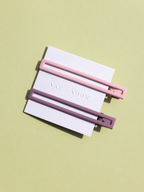 Leia Hair Clips - Mauve + Pink by NAT + NOOR