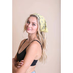 Lemon Muted Color Bandana | Boho Hair Scarf Headwrap by The Bullish Store