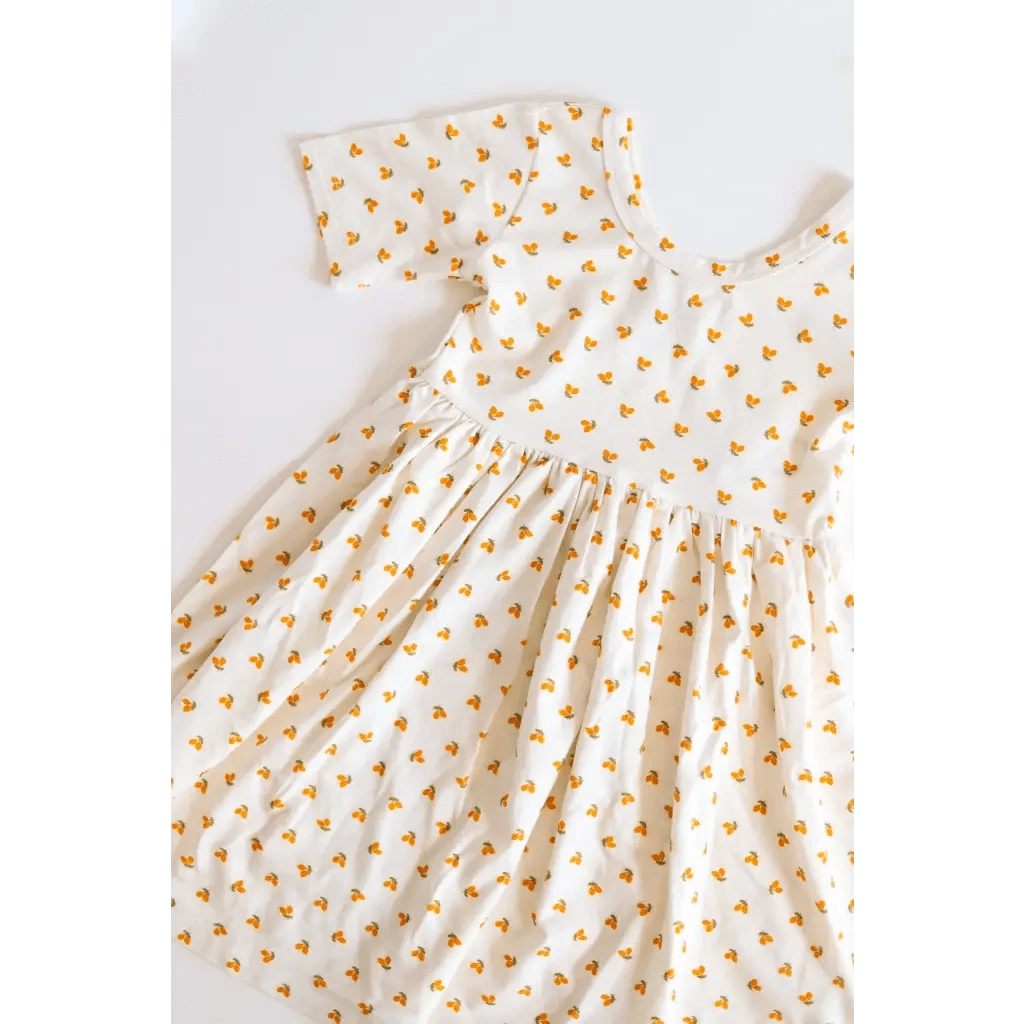 Lemon Shake Up All Day Twirl Dress for Kids by Polished Prints