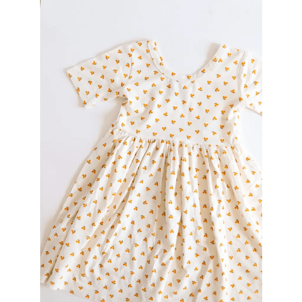 Lemon Shake Up All Day Twirl Dress for Kids by Polished Prints