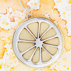 Lemon Slice Sterling & Brass Necklace Necklaces - Fine La Vie Bien Lemon Slice Sterling & Brass Necklace
