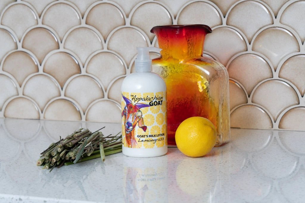 LEMONGRASS GOATS MILK LOTION 16 oz. or 2 oz. by Essential Journeys