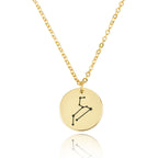 Leo Celestial Constellation Disk Necklace La Vie Bien Leo Celestial Constellation Disk Necklace
