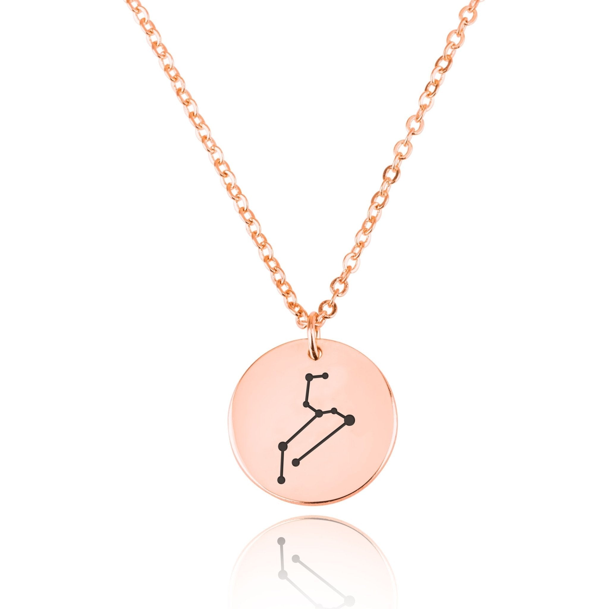 Leo Celestial Constellation Disk Necklace La Vie Bien Leo Celestial Constellation Disk Necklace