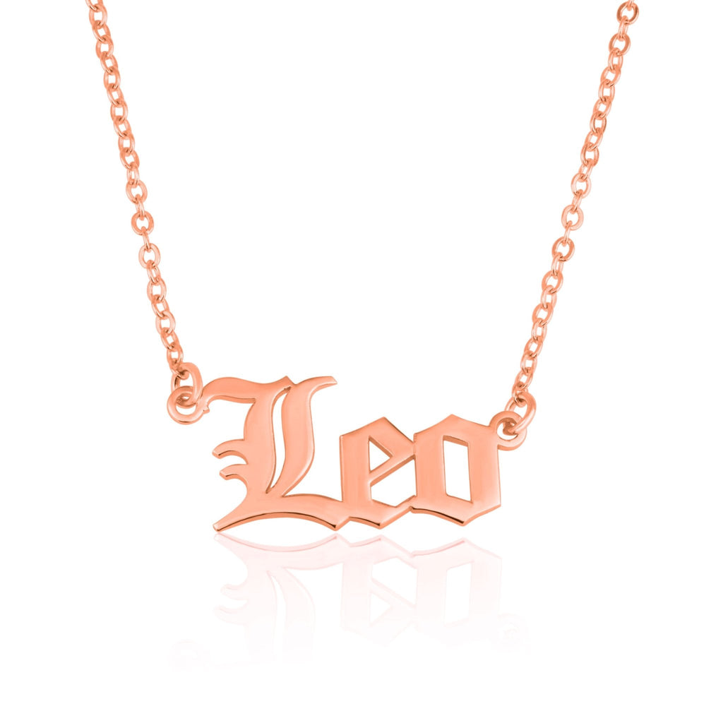 Leo Script Necklace